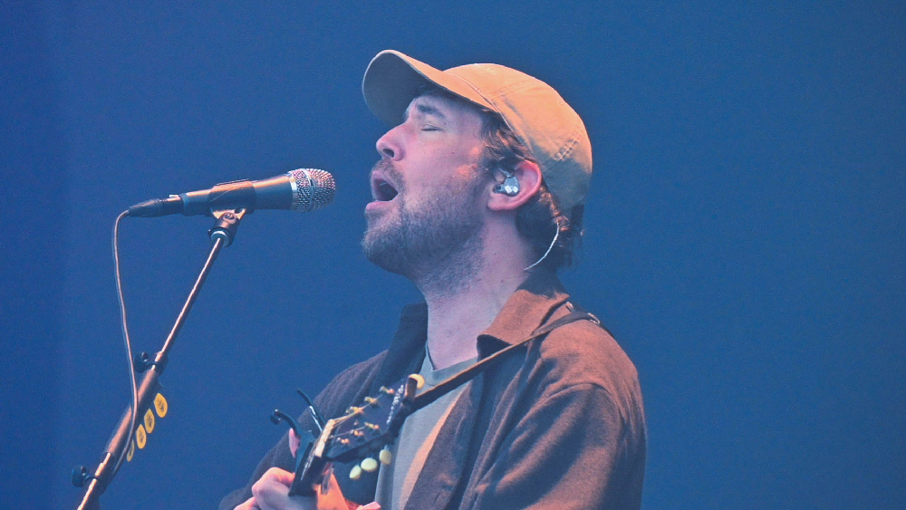 Robin Pecknold of Fleet Foxes at Soundside Music Festival in Bridgeport, Connecticut, on September 28, 2024 photo by Kris Forland