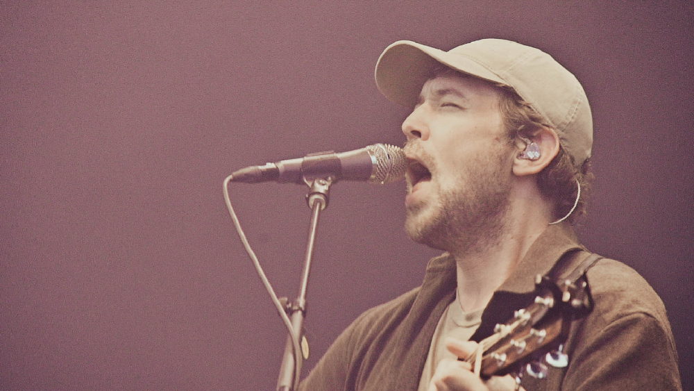 Robin Pecknold of Fleet Foxes at Soundside Music Festival in Bridgeport, Connecticut, on September 28, 2024 photo by Kris Forland