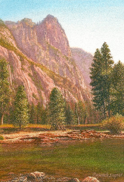 Grandeur in Yosemite, 2013, watercolor, 4” x
2.75