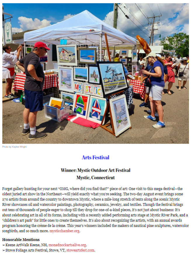 mystic outdoor arts festival in Mystic, connecticut