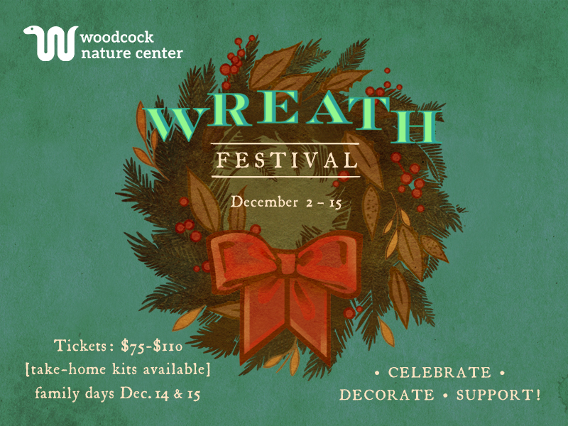 woodcock nature center in wilton connecticut - annual wreath festival in december 2024