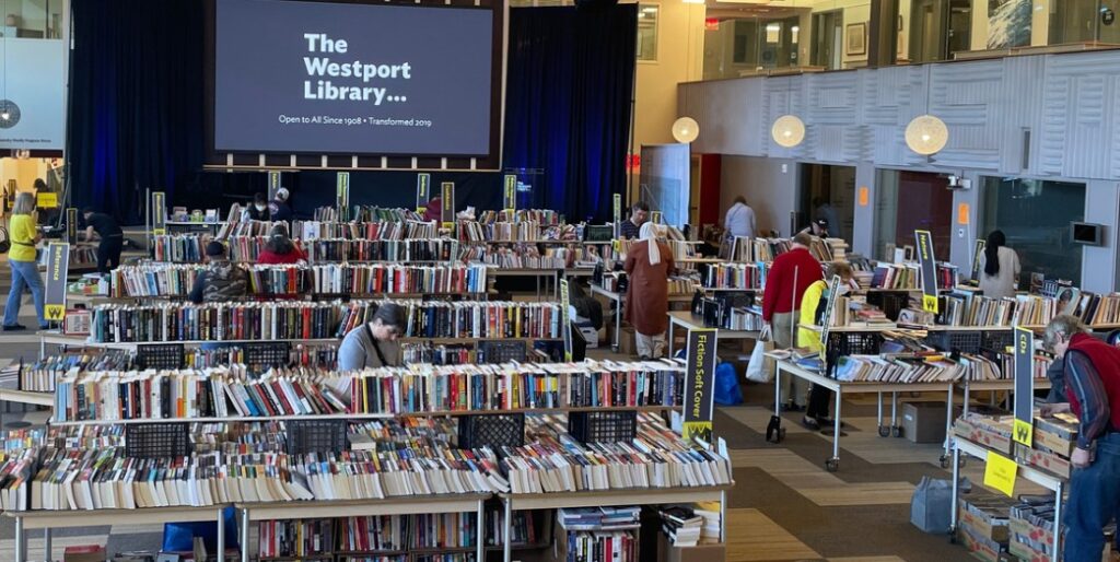 Big fall book sale at the westport library in westport, connecticut in November 2024