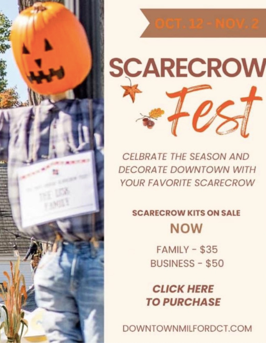 Scarecrow fest in milford ct in October 2024