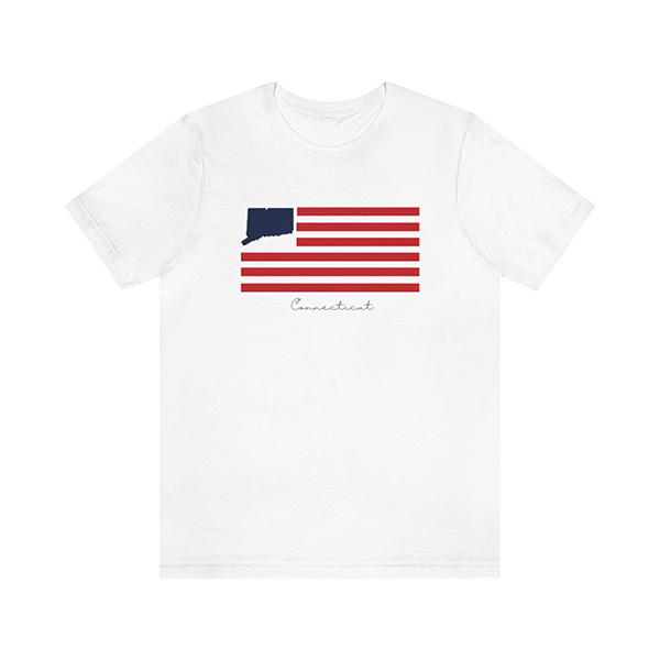 Connecticut Flag tee  shirt merch by Finding Connecticut 