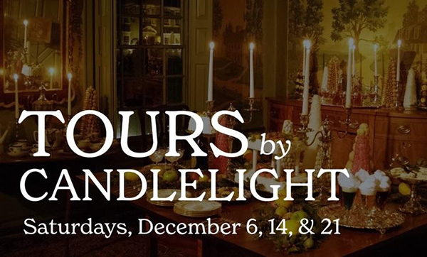 Tours at Candlelight at Webb Deane Stevens Museum in Old Wethersfield, Connecticut December 2024