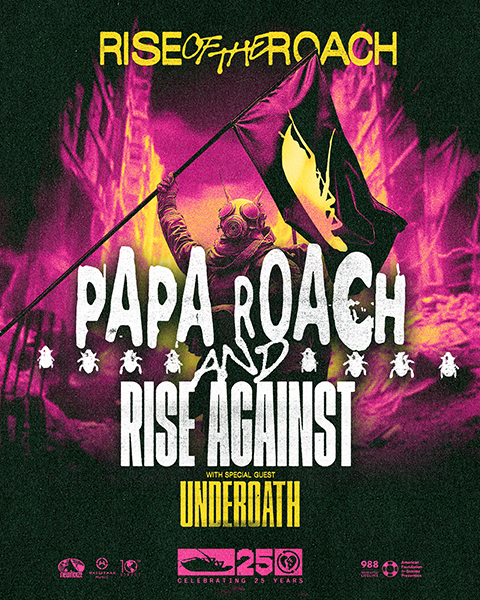 Papa Roach and Rise against to perform at Hartford Healthcare Amphitheater in Bridgeport connecticut in September 2025