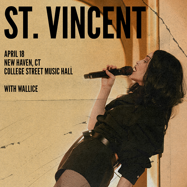 St. Vincent to perform at College street music hall in New Haven Connecticut in April 2025