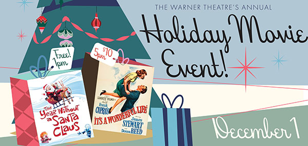 Warner Theatre Holiday movie event in Torrington, Connecticut in December 2024