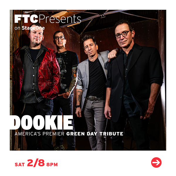 Dookie to perform at Fairfield Theatre Company in Fairfield Connecticut in February 2025