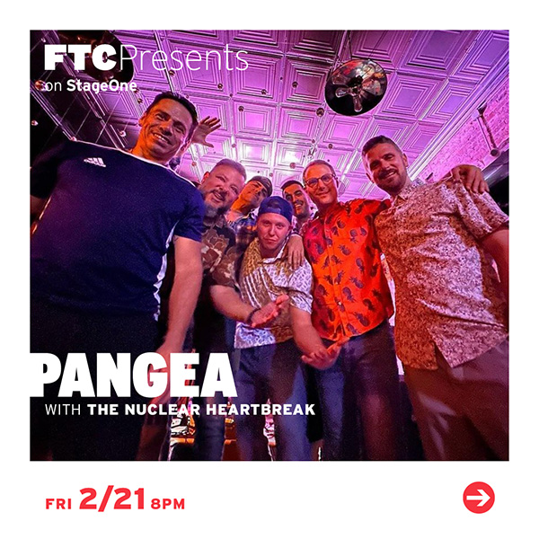 Pangea to perform at Fairfield Theatre Company in Fairfield Connecticut in February 2025