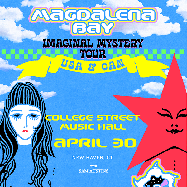 Magdalena Bay to perform at College Street Music Hall in New Haven Connecticut in April 2025