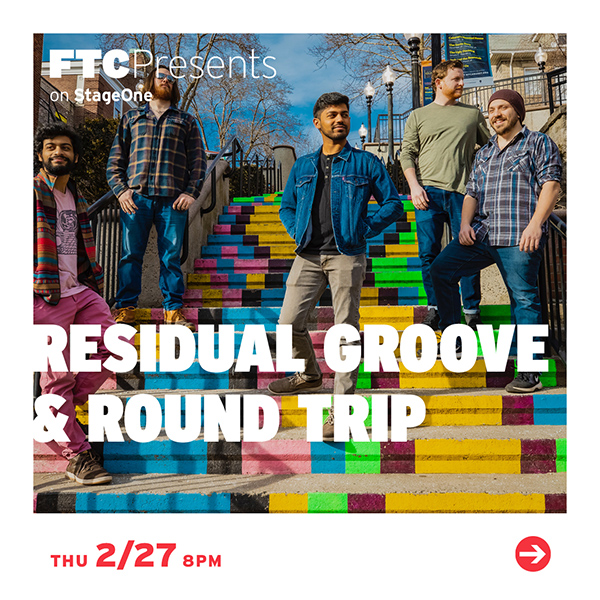 Residual Groove and Round Trip to perform at Fairfield Theatre company in Fairfield Connecticut in February 2025