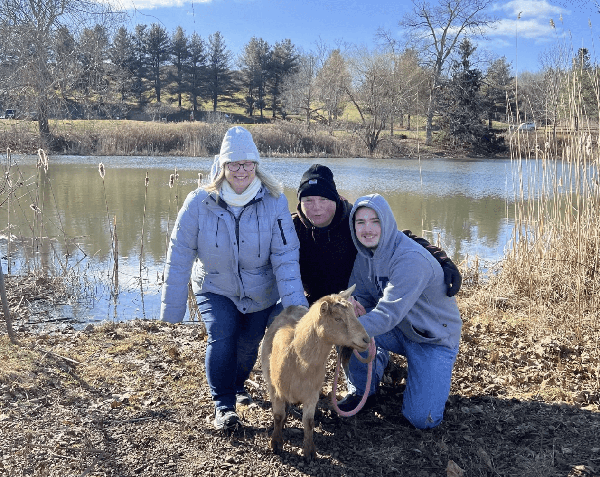 Goat Scroll at Lyman Orchards in Middlefield Connecticut in January 2025