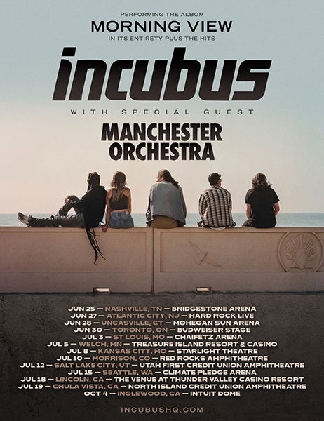 Incubus to perform at Mohegan Sun in Uncasville connecticut in June 2025