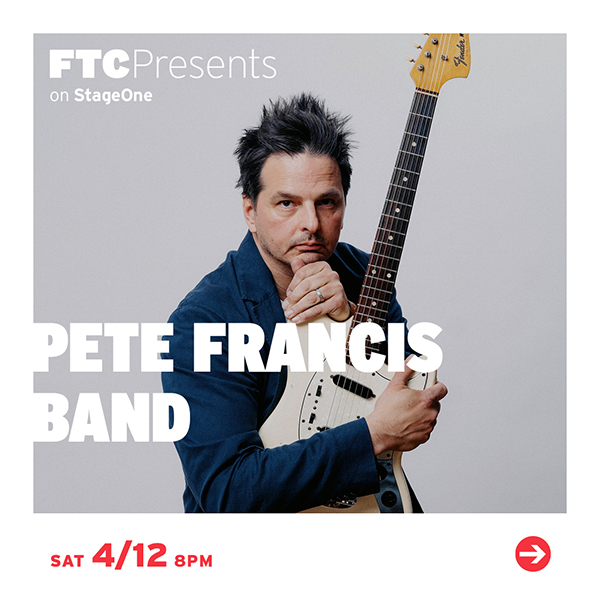 Pete francis to perform at Fairfield Theatre Company in Fairfield CT in April 2025