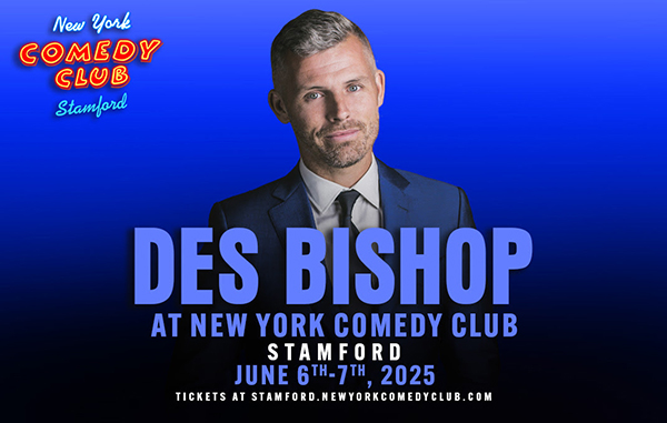 Des Bishop to perform at New York comedy club in Stamford Connecticut in June 2025