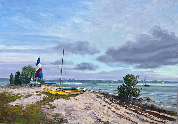 Adkins Thomas Early Morning On The Point oil 30x42