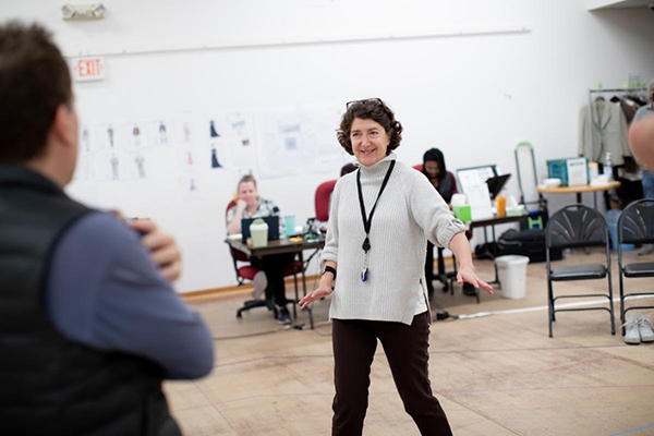 Romeo & Juliet Director Melia Bensussen in rehearsal. Image courtesy of Hartford Stage.