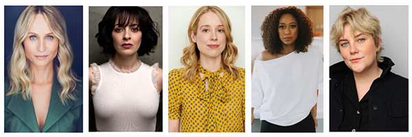 The cast of Hurricane Diane (l to r): Katya Campbell, Christina DeCicco, Alyse Alan Louis, Sharina Martin, Bernadette Sefic.