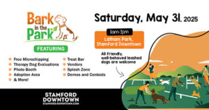 Bark in the Park at Lathem Park in Stamford, Connecticut