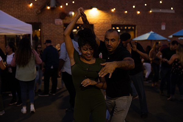 Salsa under the stars at parkville market in hartford Connecticut