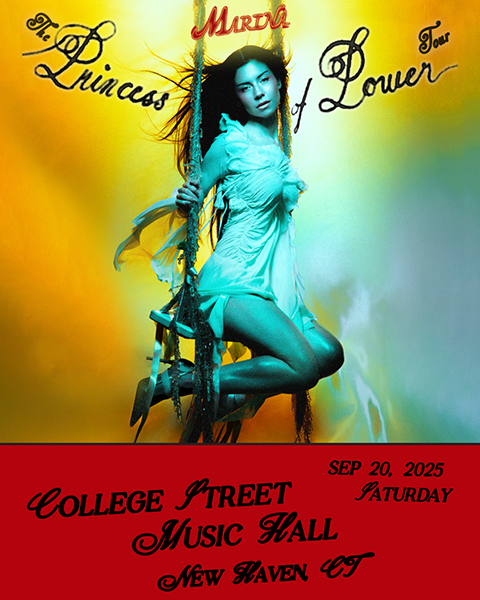 MARINA to perform at College Street music hall in New Haven connecticut in September 2025