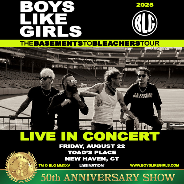Boys like girls to perform at Toad's Place in New Haven Connecticut in August 2025