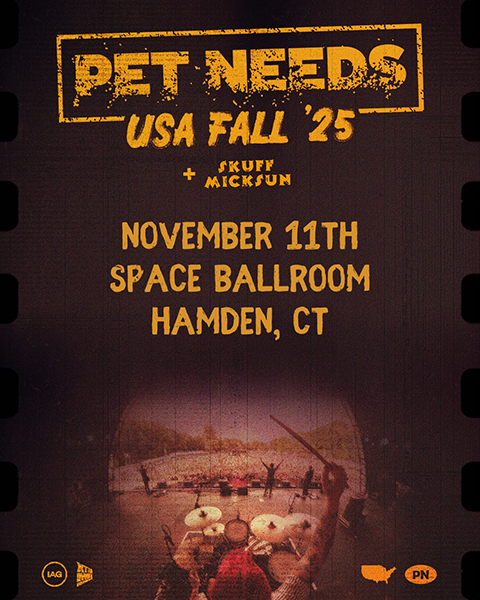 Pet Needs to perform at space ballroom in Hamden, Connecticut in November 2025