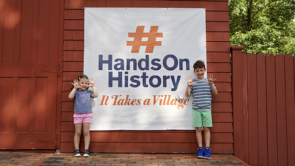 Hands on history exhibit at Keeler tavern history & museum in Ridgefield, Connecticut