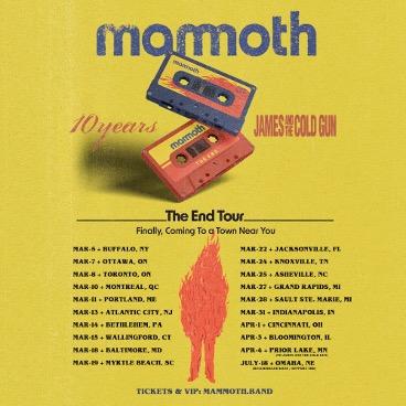 Mammoth to perform at toyota Oakdale theatre in Wallingford, Connecticut in March 2026