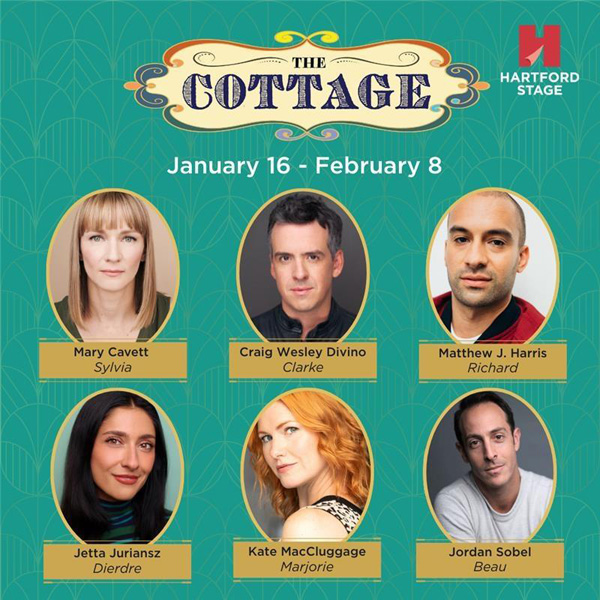 The cast of the Cottage at the Hartford Stage in Hartford Connecticut in January 2026
