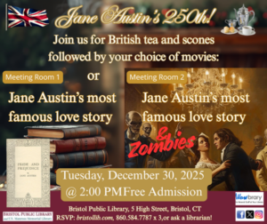 Jane Austen's birthday celebration at the Bristol library in December 2025