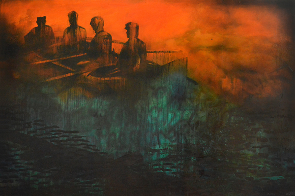 Leaving by Tracy Sweeney at the lockwood Mathews mansion art exhibit in Norwalk, Connecticut in March 2026