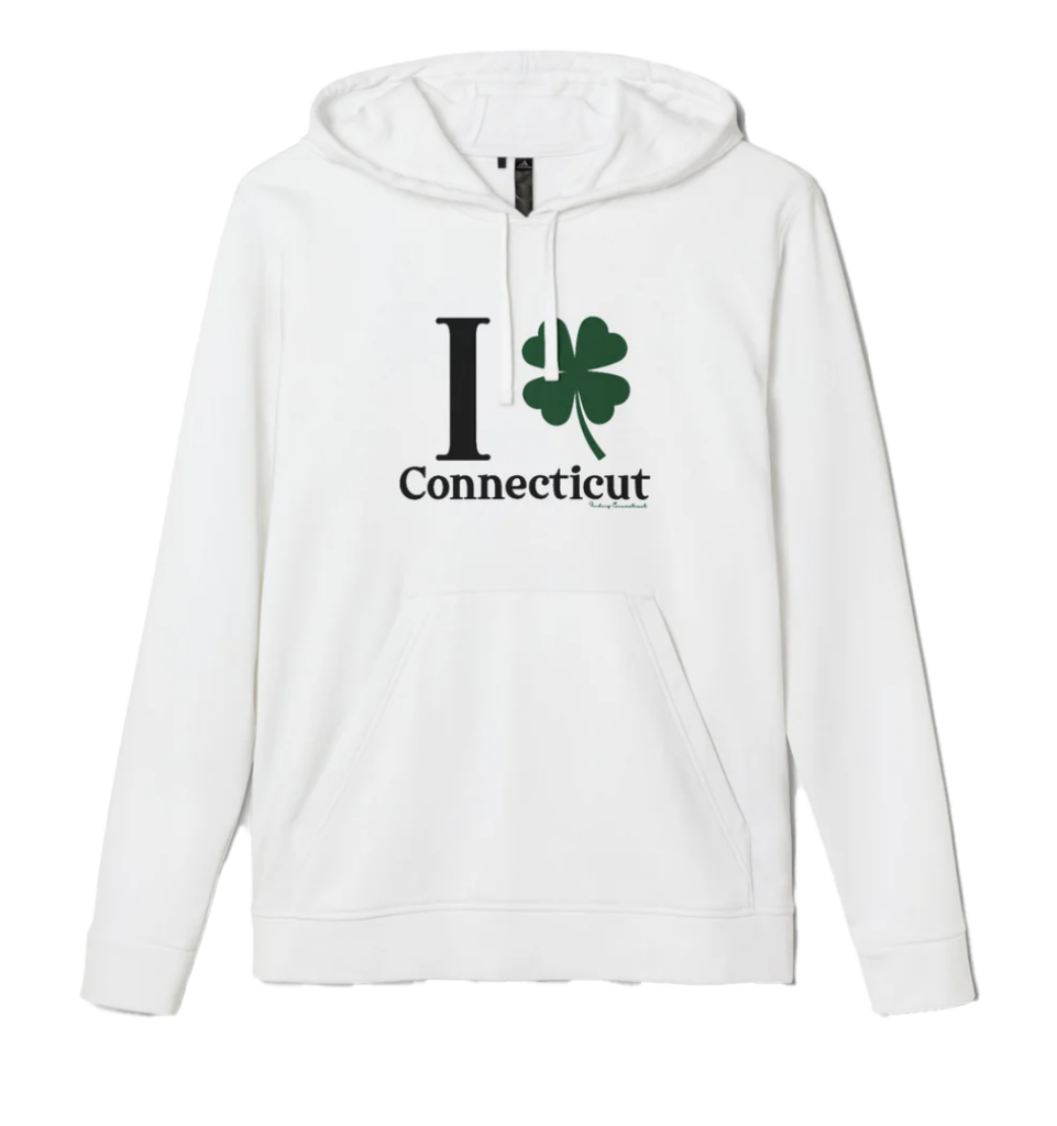 I Clover Connecticut hoodie sweatshirt - Connecticut St Patrick's Day shirts and merch