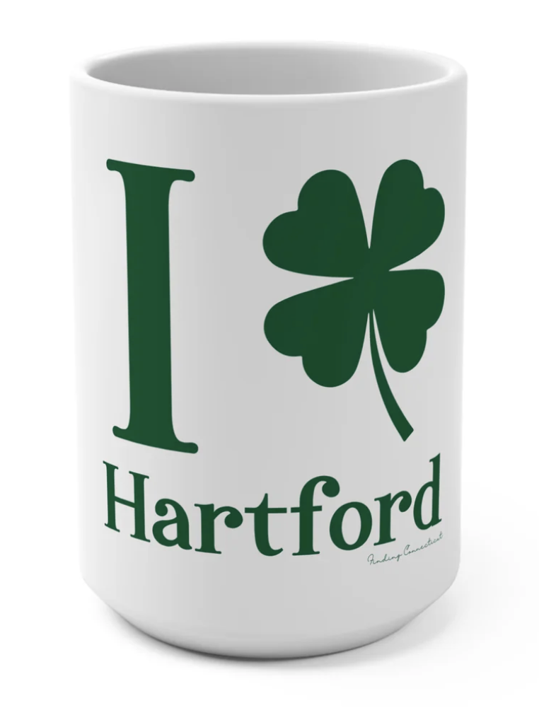 I clover Hartford Mug. - hartford connecticut st patrick's day shirts and merch