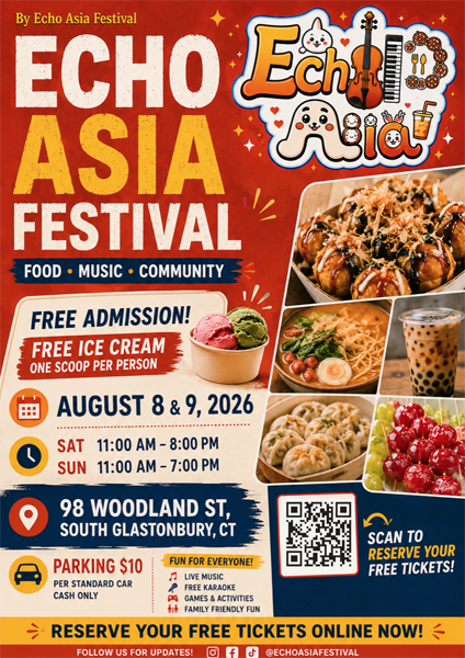 Echo Asia Festival in Glastonbury, Connecticut in August 2026