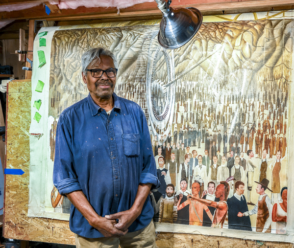 Michael Borders in his studio