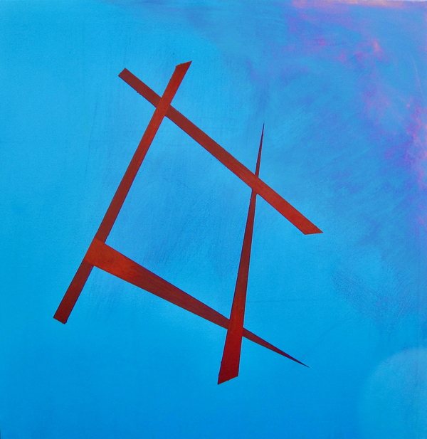 Robert Jacoby, Aerial, acrylic on canvas, 36 x 36, 2025